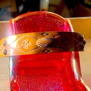 Southwestern vintage brass cuf